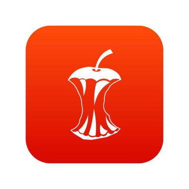 Apple core simgesi dijital kırmızı