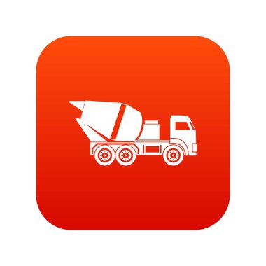 Bina Mikser beton simgesi dijital kırmızı için