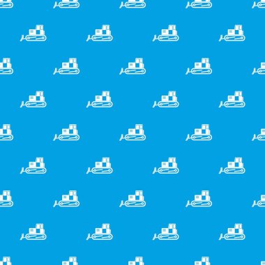 Buldozer desen kesintisiz mavi