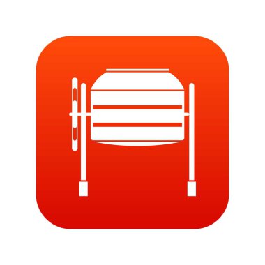 Beton karıştırıcı simgesini dijital kırmızı