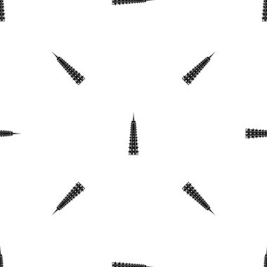 Tapınak desen sorunsuz siyah