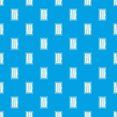 Kapalı beyaz pencere desen kesintisiz mavi