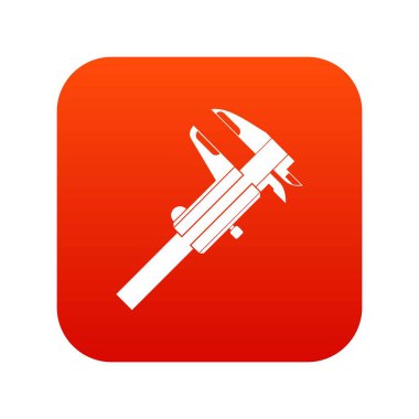 Çap pergeli simgesi dijital kırmızı