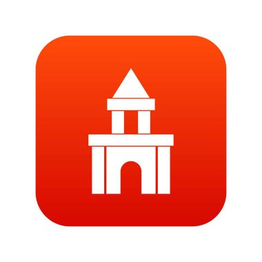 Blok oyuncak simge dijital kırmızı