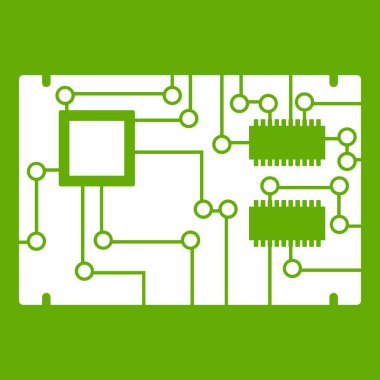 Elektronik pano simge yeşil