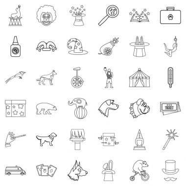 Hayvan Icons set, anahat stili