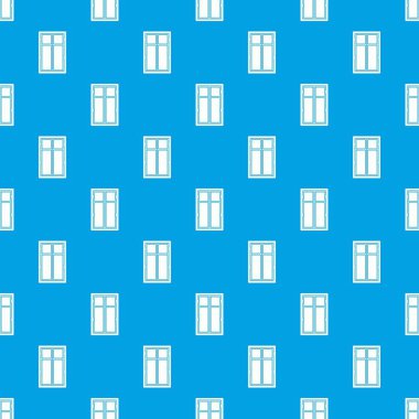 Ahşap pencere desen kesintisiz mavi
