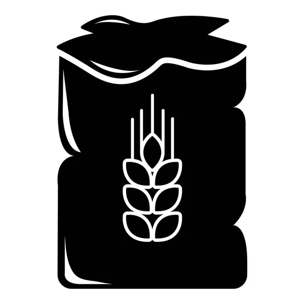 Ícone de trigo saco, estilo simples — Vetor de Stock