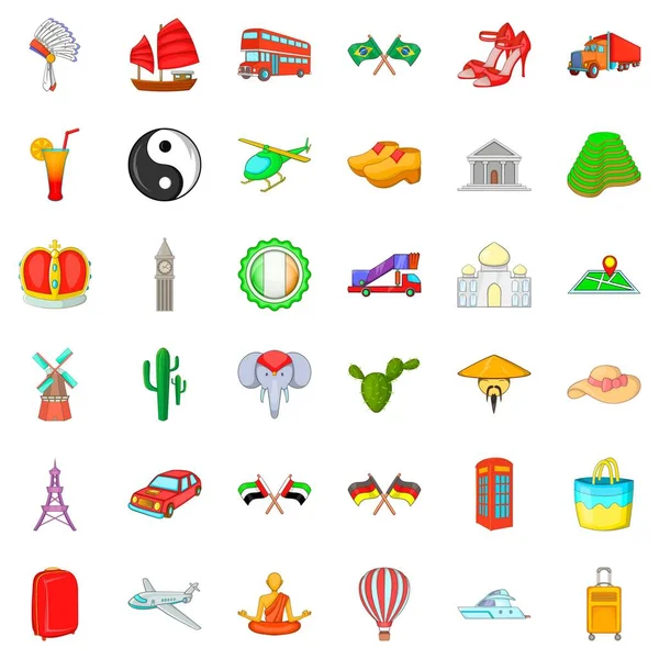 Londra Icons set, karikatür tarzı