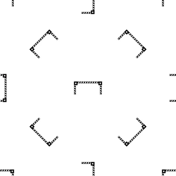 Barrier pattern seamless black — Stock Vector