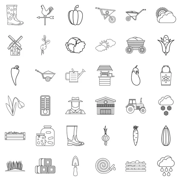 Sonbahar Icons set, anahat stili