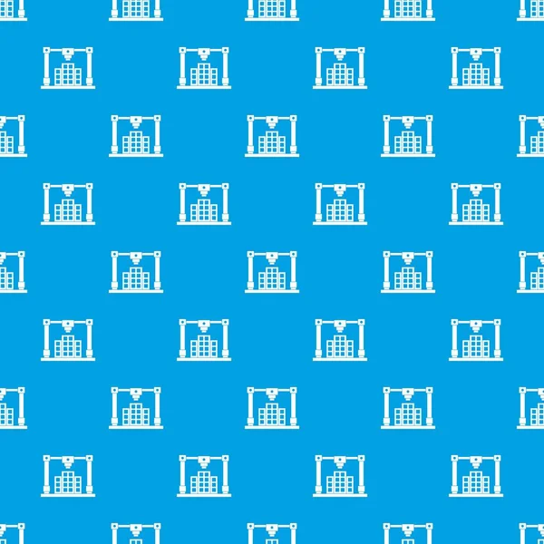 3D yazıcı Yazdırma düzeni binanın desen kesintisiz mavi