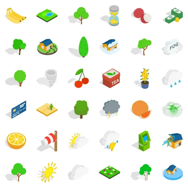 Hayati Icons set, izometrik stili