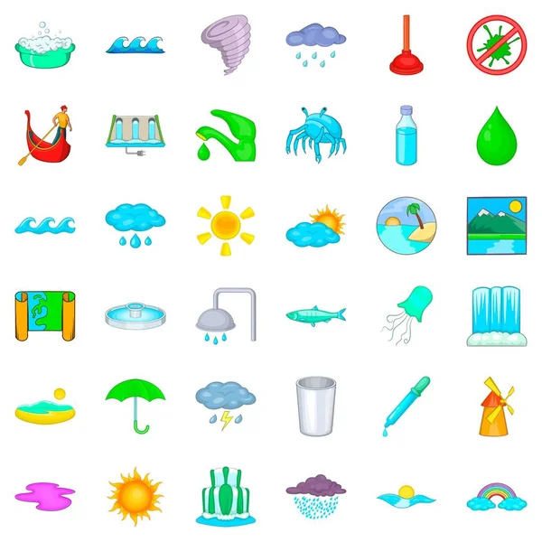 Su Icons set, karikatür tarzı