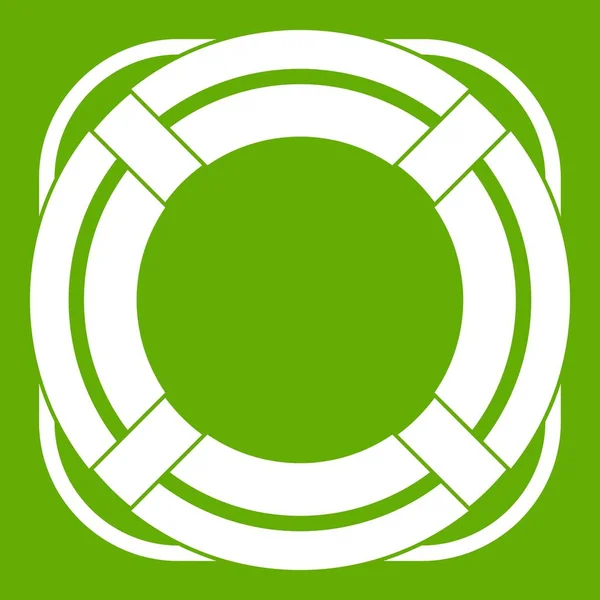 Rettungsring-Symbol grün — Stockvektor