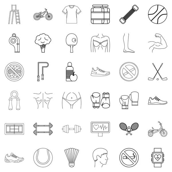 Sağlık Icons set, anahat stili