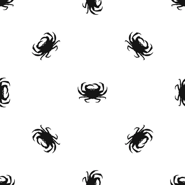 Krab patroon naadloos zwart — Stockvector