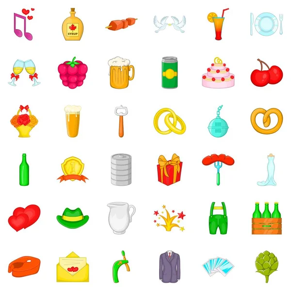 Şarap Icons set, karikatür tarzı