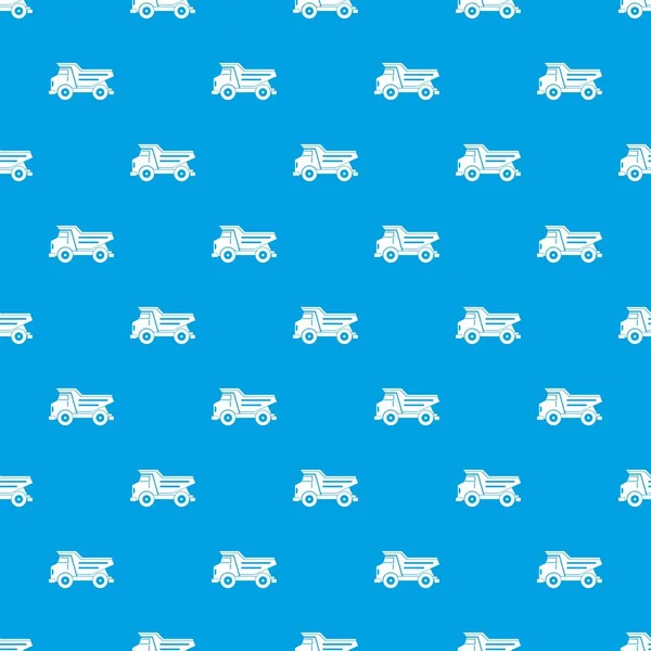 Modèle de camion à benne basculante bleu sans couture — Image vectorielle