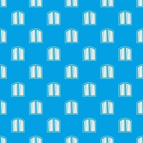 Kemerli beyaz pencere çerçeve desen kesintisiz mavi