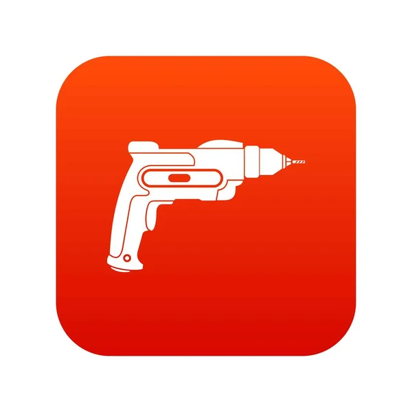 Ruční vrtačka ikonu digitální červená — Stockový vektor