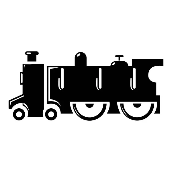 Icono de locomotora de vapor viejo, estilo simple — Vector de stock