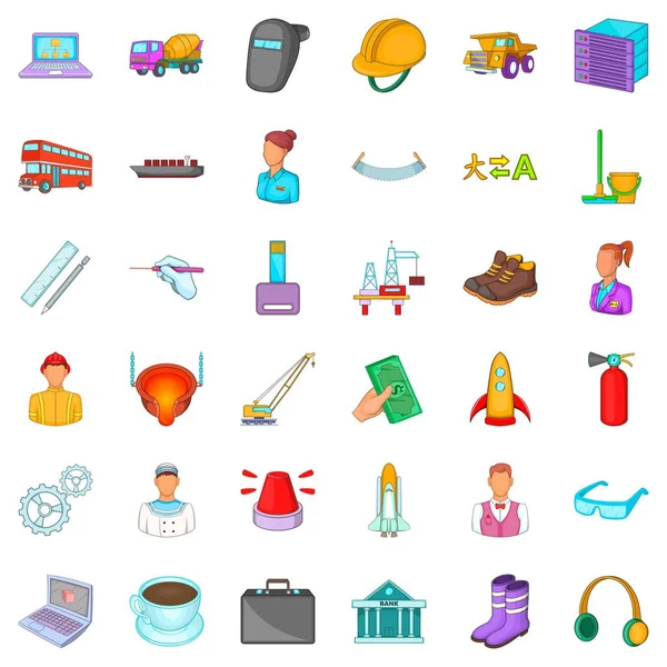 İş simgeleri ayarla, tarzı çizgi film