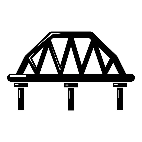 Arched train bridge icon , simple style — Stock Vector