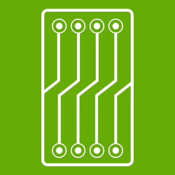 Circuit board icon green — Stock Vector