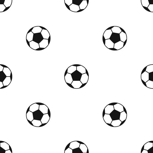 Soccer ball pattern seamless black — Stock Vector