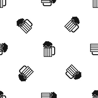 Bira kupa desen sorunsuz siyah