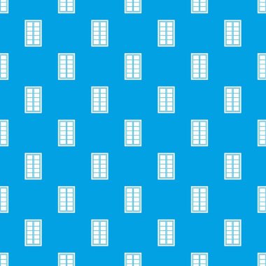 Ahşap kafesli pencere desen kesintisiz mavi