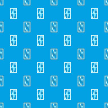 Kapalı pencere desen kesintisiz mavi