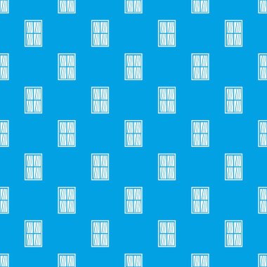 Beyaz Kafesli dikdörtgen pencere desen kesintisiz mavi