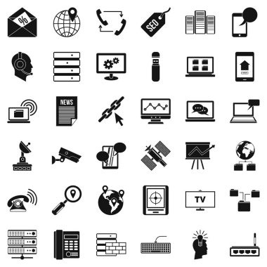 Smartphone Icons set, basit tarzı
