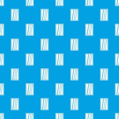 Beyaz dikdörtgen pencere desen kesintisiz mavi