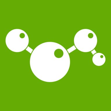 Kimyasal ve fiziksel molekülleri simgesi yeşil