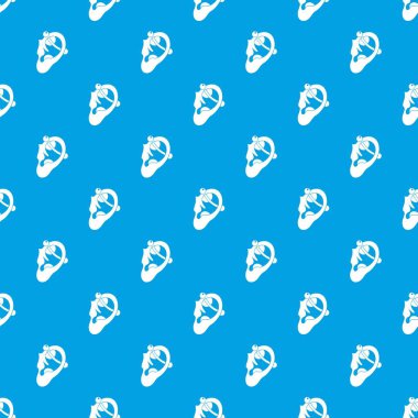 Piercing ile insan kulağının desen kesintisiz mavi