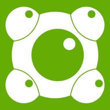 Kimyasal ve fiziksel molekülleri simgesi yeşil