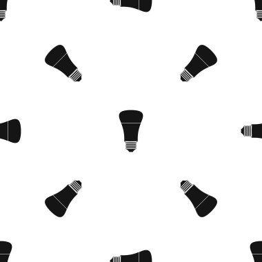 LED ampul deseni sorunsuz siyah