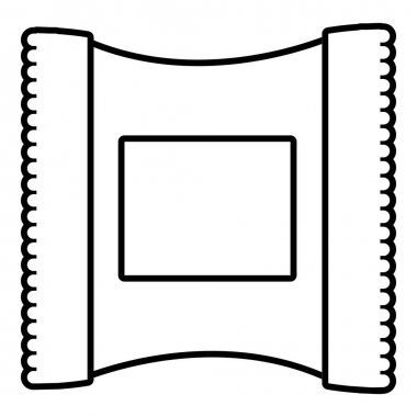 Paket simgesi, anahat tarzı ıslak mendil