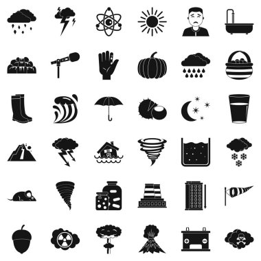 Yıldırım Icons set, basit tarzı