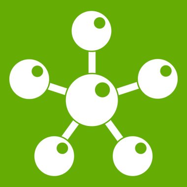 Kimyasal ve fiziksel molekülleri simgesi yeşil