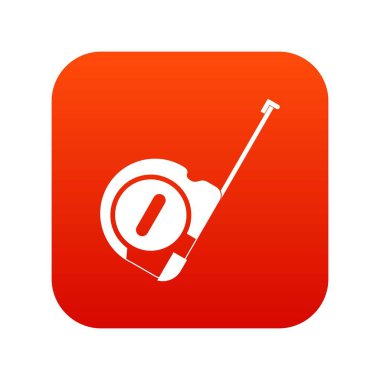 Rulet inşaat simgesi dijital kırmızı