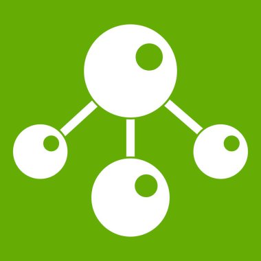 Kimyasal ve fiziksel molekülleri simgesi yeşil