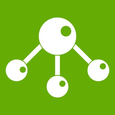 Kimyasal ve fiziksel molekülleri simgesi yeşil