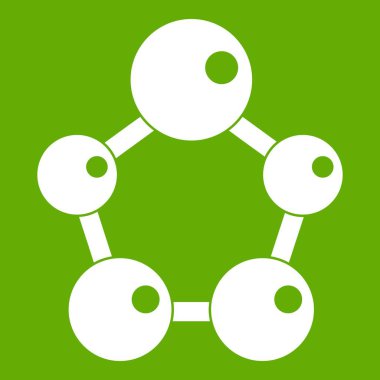 Kimyasal ve fiziksel molekülleri simgesi yeşil