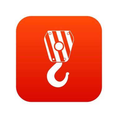 Vinç kanca simgesi dijital kırmızı