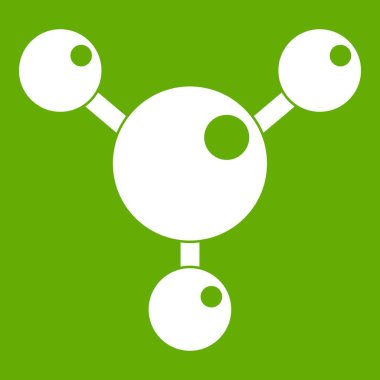 Kimyasal ve fiziksel molekülleri simgesi yeşil