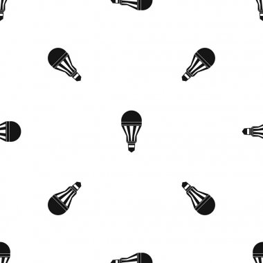 LED ampul deseni sorunsuz siyah